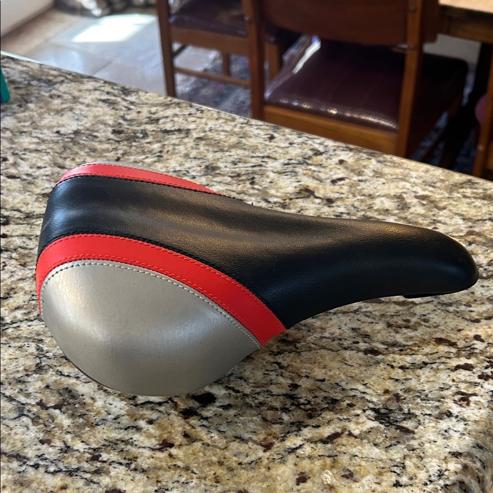 Black and Red Bike Saddle